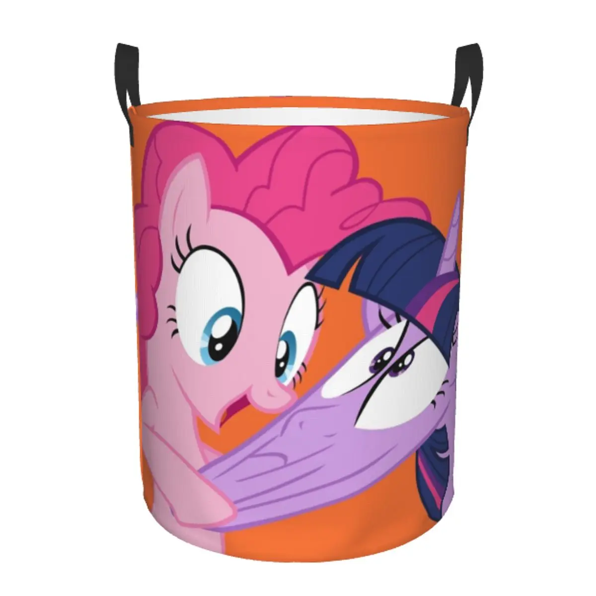 

Round Single-Layer Laundry Hamper My Little Pony Lightweight and Durable Dirty Clothes Basket with Breathable Design for Home