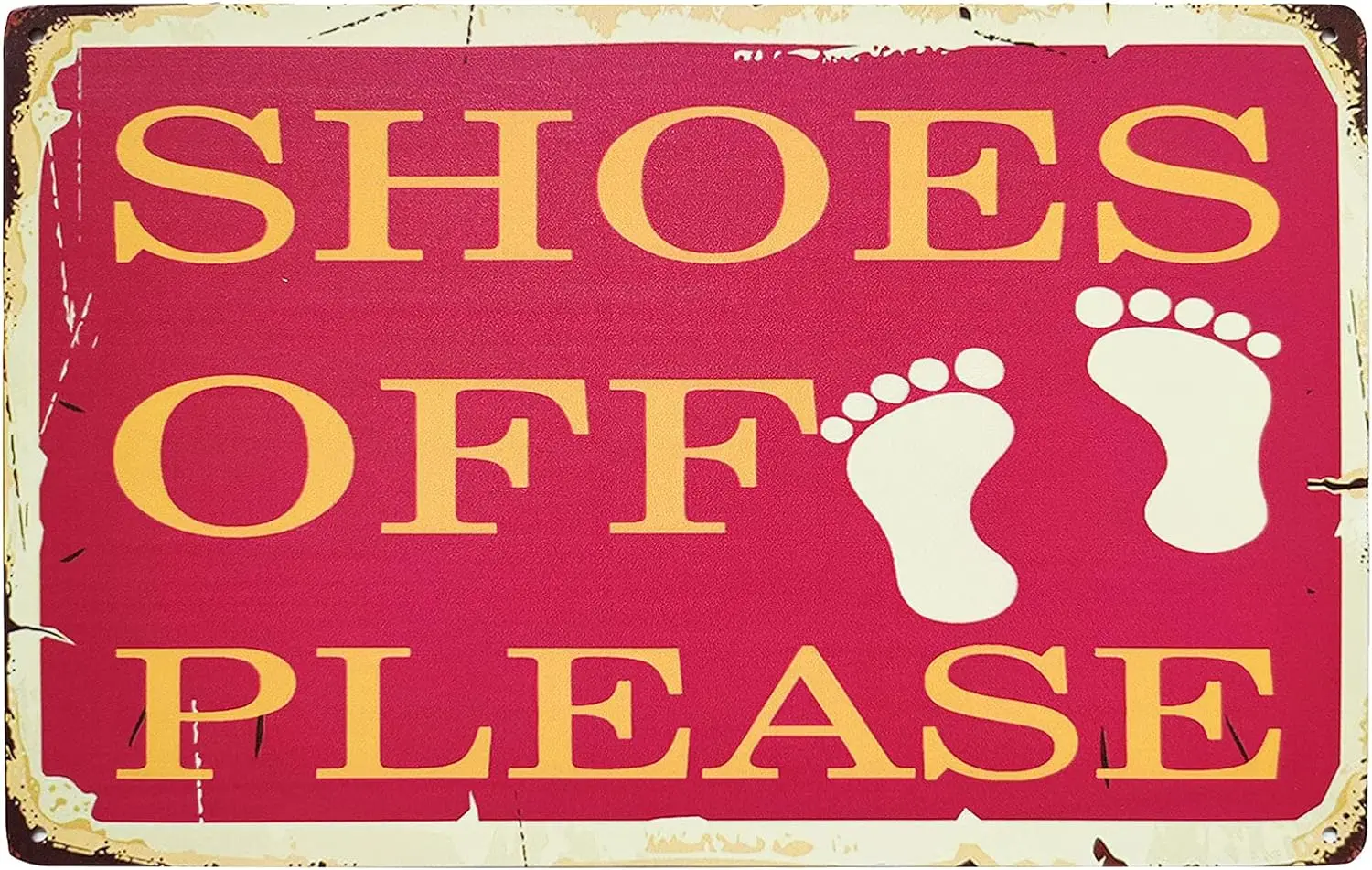 Винтажный металлический жестяной логотип, настенный дверной логотип, деревенский домашний декор, входная дверь, приведите свою обувь, закрыть дверь с логотипом 20,32x30,48 см