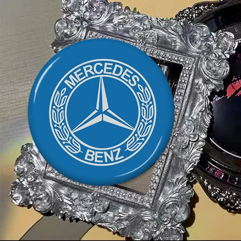 M-Mercedes-Ben-zs logo 58mm Cute Series Pins Funny Badge Interesting Cartoon Animals Brooches Backpack Clothes Gift Accessory - view 6
