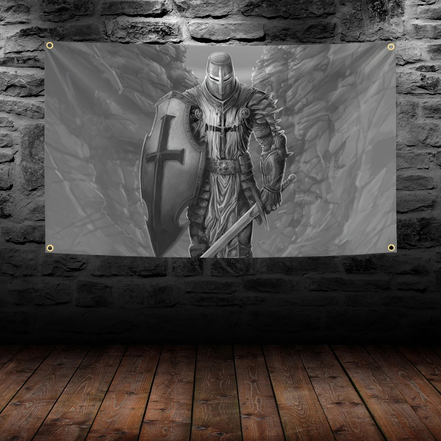 90X150cm The Middle Ages Templars Templar Art Funny Flag Polyester Digital Printing Crusader knights Decoration Banner Tapestry