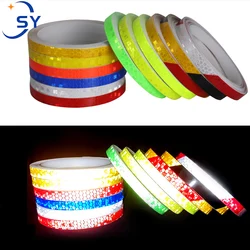 Fluorescent Reflective Tape Mountain Bike Reflective Sticker Electric Vehicle Motorcycle Car Luminous Warning Sticker 1/2cm