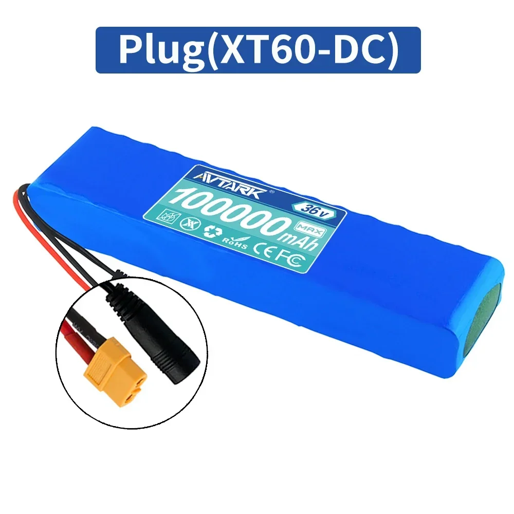 

36V 100Ah 100000mAh 10S3P 18650 Lithium Battery Pack 42V 1000W With BMS For Electric Scooter Ebike Bicycle