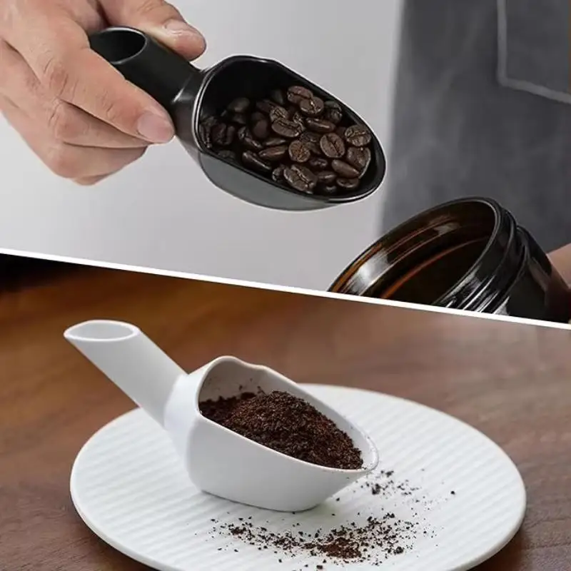 1Pcs Funnel Type Espresso Powder Shovel Coffee Bean Weighing Spoon Dispensing Tray Suit For Coffee Loose Tea Weighing