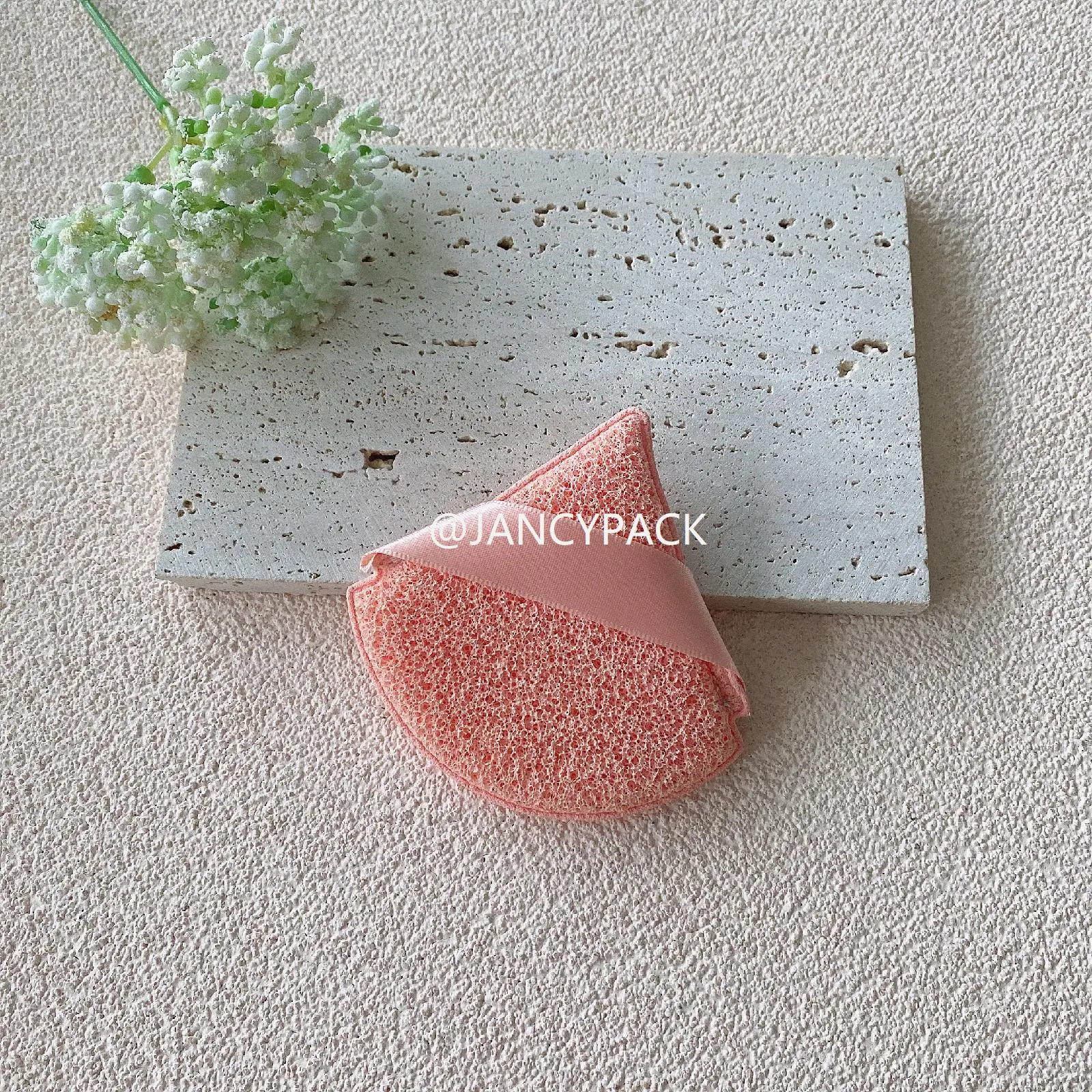 50 pz Triangolo/Goccia d'acqua Konjak Lavaggio Spugna per il viso Struccante morbido Spugna per la pulizia del viso Tampone per il lavaggio del trucco del viso