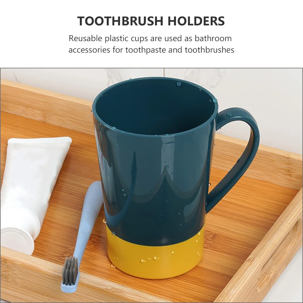 

4pcs Toothbrush Cup Reusable Plastic Bathroom Tumbler For Toothbrush Toothpaste Holder Smooth Edge Drinking Mug Cold Water Milk