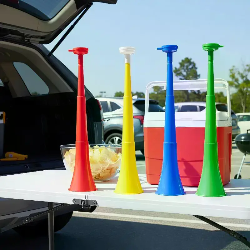 4Pcs Collapsible Stadium Horn Vuvuzela Plastic Trumpet Noisemakers For Sports Events Football Games And Party Favors