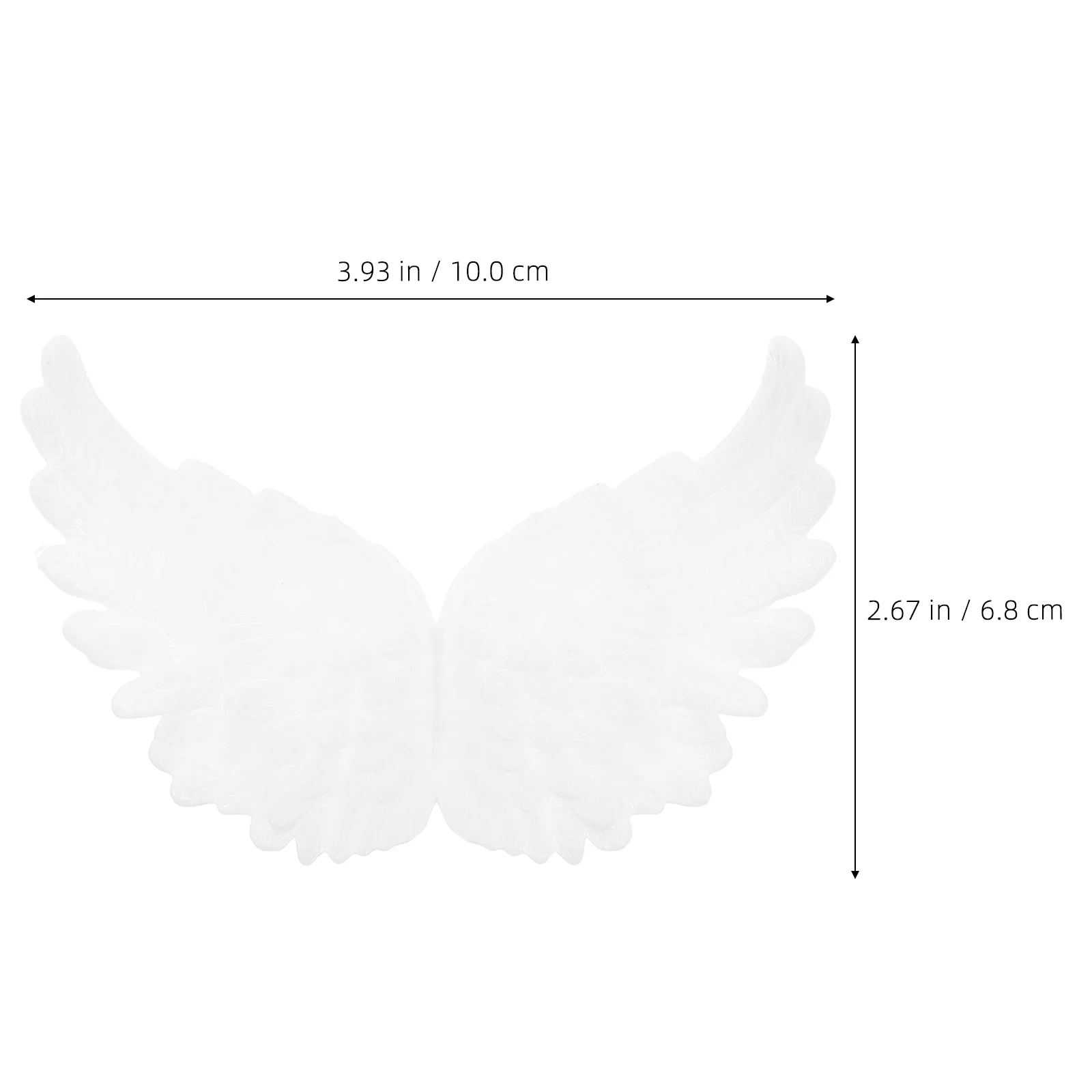 18 ชิ้น Angel Wings ตกแต่งสําหรับงานฝีมือ DIY เครื่องแต่งกายชิ้นส่วนสาน Charms พลาสติก