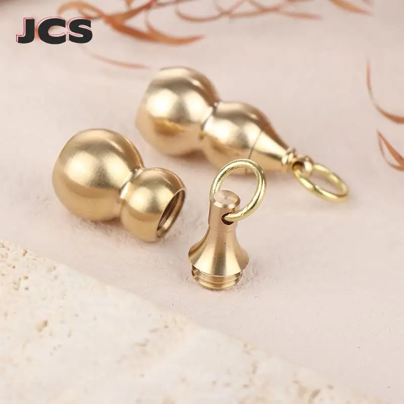 1pcs Brass Gourd Pendant Pill Box Irregular Jar Hanging Medicine Case Container Bottle Keychain