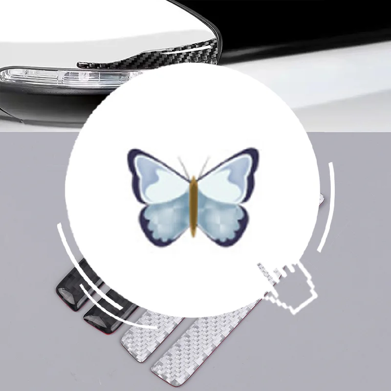 2 قطعة مرآة الرؤية الخلفية المضادة للتصادم قطاع المضادة للخدش قطاع سيارة الديكور عاكس ملصق قطع غيار السيارات