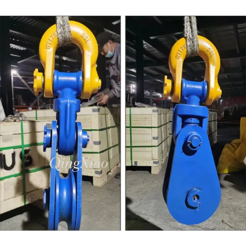 High Strength Import Quality Marine Heavy Lifting Block Heavy Guide Shackle American Type Fixed Movable Pulley Lifting Tool view 2