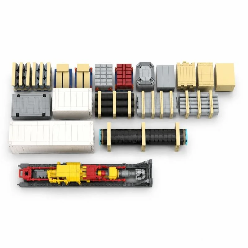 2256PCS Cargo Truck Crane Vehicle MOC Model Custom Puzzle DIY Creative Assembly Blocks Educational Toy Collection Display Gift