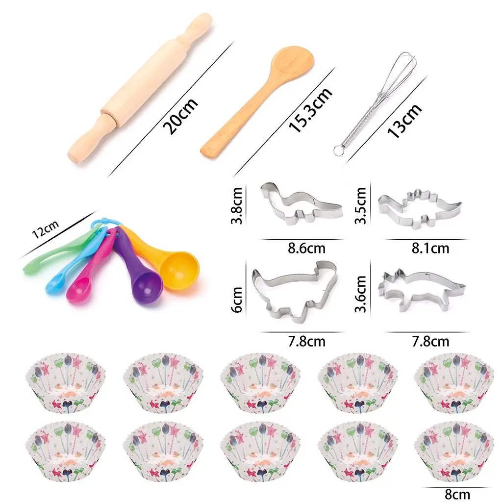 25x Roleplay Kids Chef Costume Set Baking Accessories Complete Cooking Gift Toys Hot Pad cook Uniform for Kitchen Age 4, 5, 6+ view 5