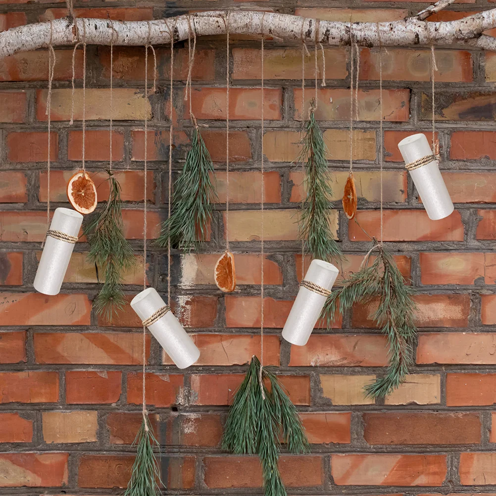 

8pcs Foam Cylinders 15Cm Lightweight Polystyrene Craft Rods For Diy Christmas Ornaments Party Backdrops Floral Arrangements