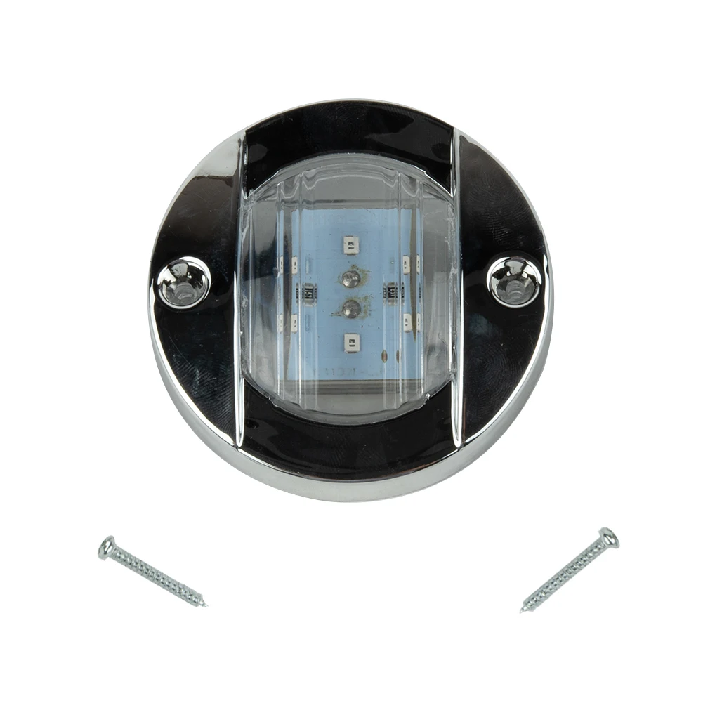 1PC Witte Ronde Marine Boot LED Achterlicht Cabine Dek Courtesy Light Waterdicht 12V Boot Interieur Blauw Licht