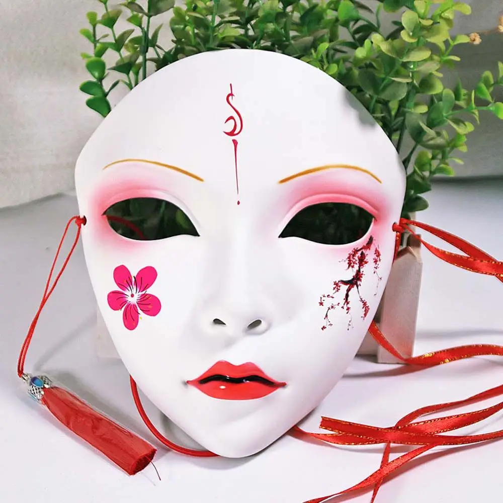 Face With Tassels&Bell Hanfu Accessories Butterfly Mask Party Mask Props Halloween Cosplay Mask Full Face Mask Party Props