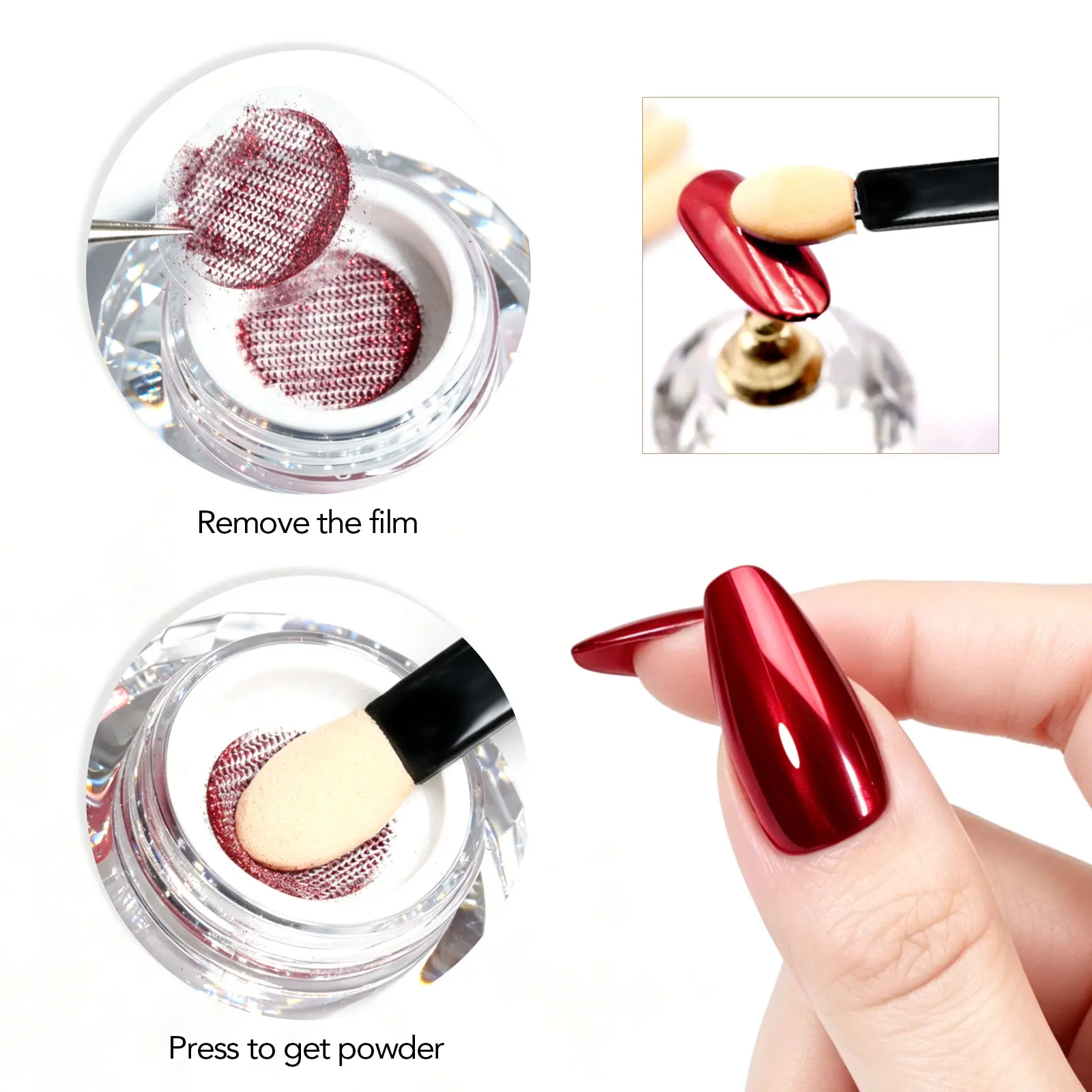 CANNI 9ml Ultra-Glänzender Überlack für Chrom-Puder Spiegeleffekt Perlglanz Metallic-Pigment Abziehbarer UV-Gel Nagelkunst-Dekorationslack – Detail 5