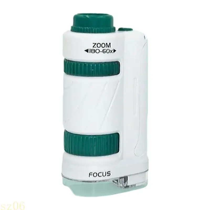 Q2Q4 Thin Transportable Instrument for Juvenile Scientists Modifiable 60x to 180x Enlarge Includes Experiment Temperature