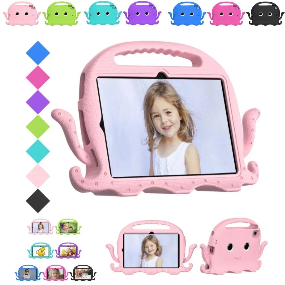 Casing anak EVA untuk Huawei MatePad 10.4 2022 BAH4-W09 gurita penutup Tablet kartun untuk MatePad T8 8.0 2020 Kobe2-L03 Kob2-L09