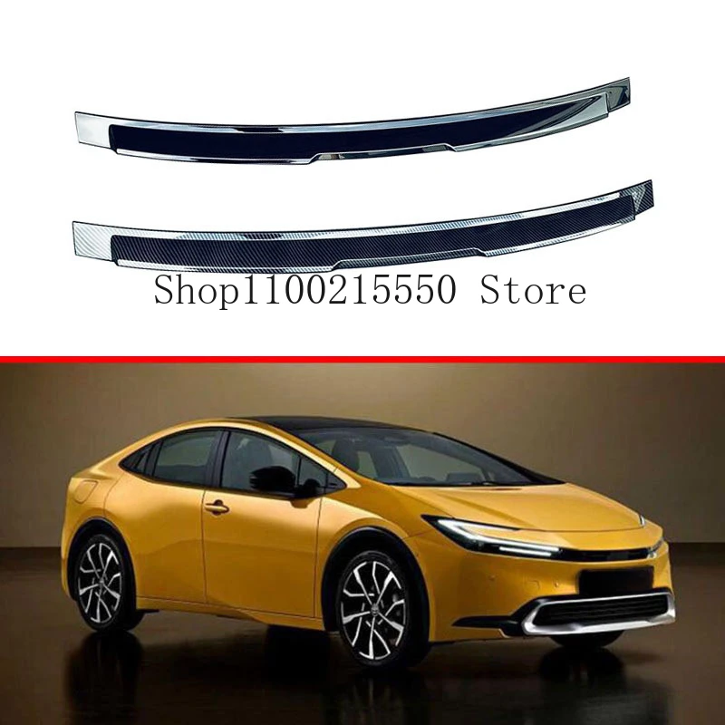 For Toyota Prius Hatchback XW60 2023 2024 ABS Black Carbon Fiber Rear Tail Trunk Spoiler Wing Lip CAR Accessories