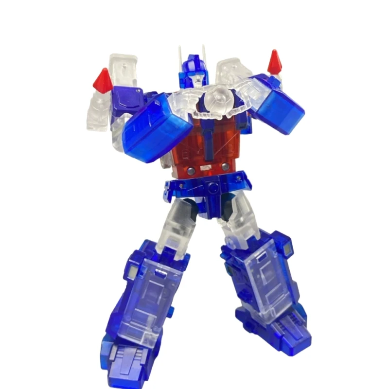 Disponibile piccola proporzione camion deformato colore trasparente serie modelli figurine decorazioni per il desktop collezione regali di festa