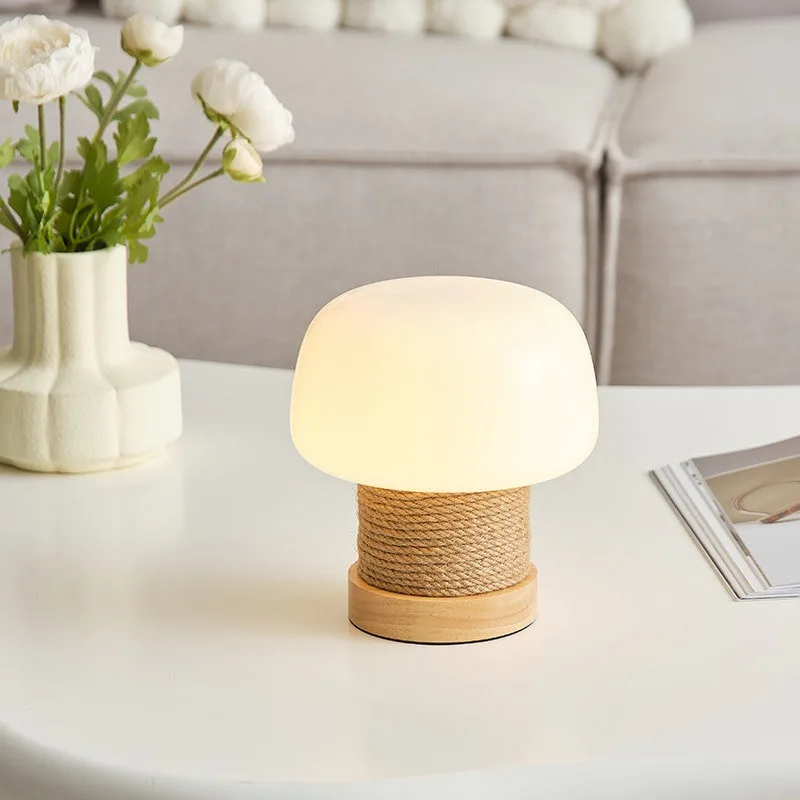 New Mushroom Lamp LED Charging Table Lamps Bar Restaurant Living Room Bedroom Bedside Cream Style Decoration Night Desk Lights