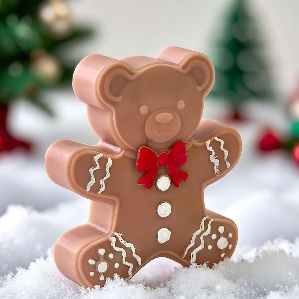 

Рождественские украшения, силиконовая форма для свечей, сделай сам, ручная работа, милый медведь, ароматное мыло, пластырь, смола, формы для выпечки шоколада, домашние поделки, деко