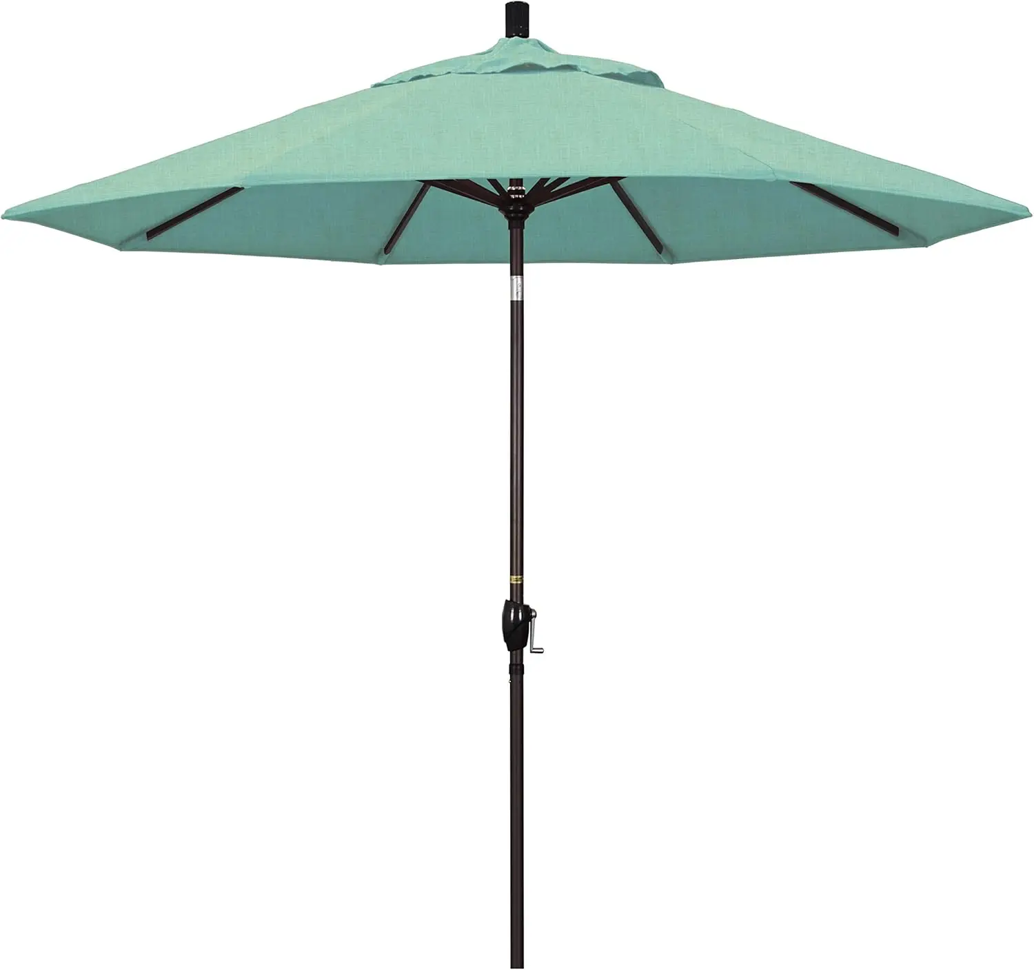 Umbrella, Crank Lift, Push Button Tilt, Bronze Pole, Sunbrella Spectrum Mist