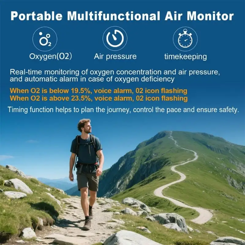 أجهزة تحليل غاز ثاني أكسيد الكربون متعددة الوظائف 7 في 1 مع مسجل بيانات ضغط درجة الحرارة والرطوبة 896C