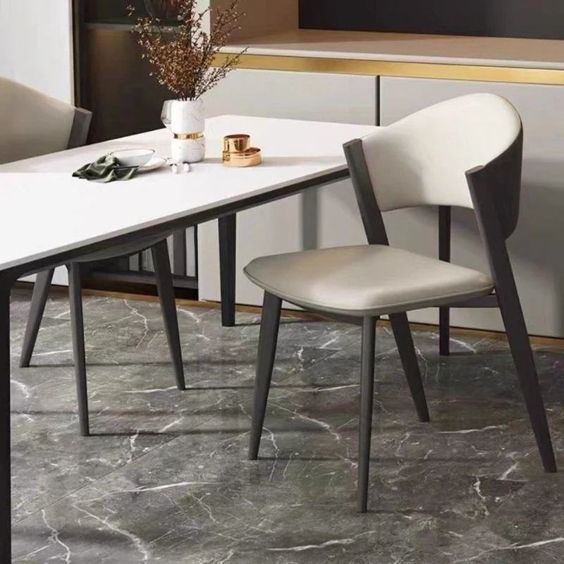 Light Luxury Italian Minimalist Dining Chair Household Dining Chair Backrest Restaurant Balcony Sedia Da Pranzo Home Furniture