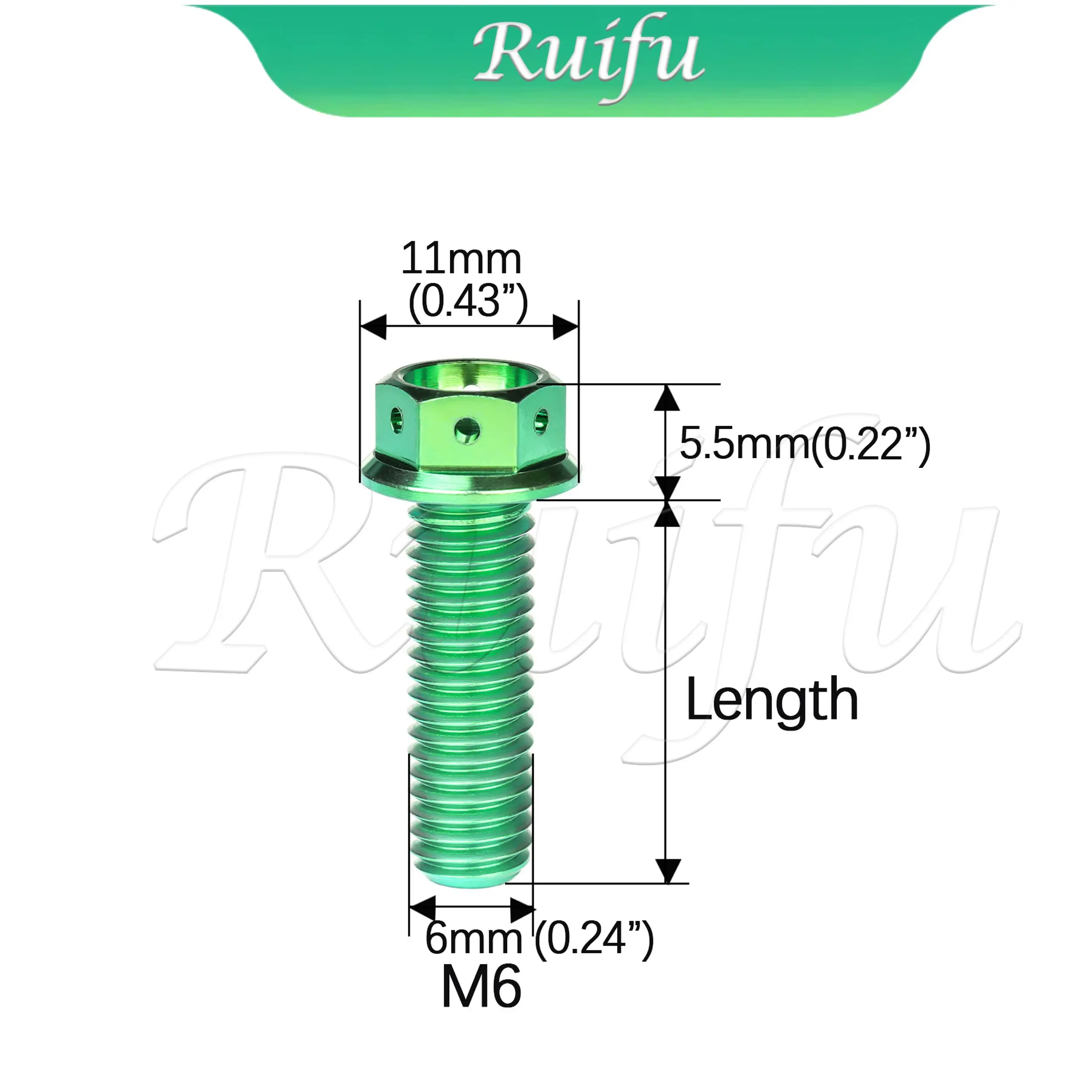 6pcs Titanium Bolt M6 M8x10/15/20/25/30/35/40/45/50/55/60/65mm Flange Hex Head Screws For Motorcycle Car Modification