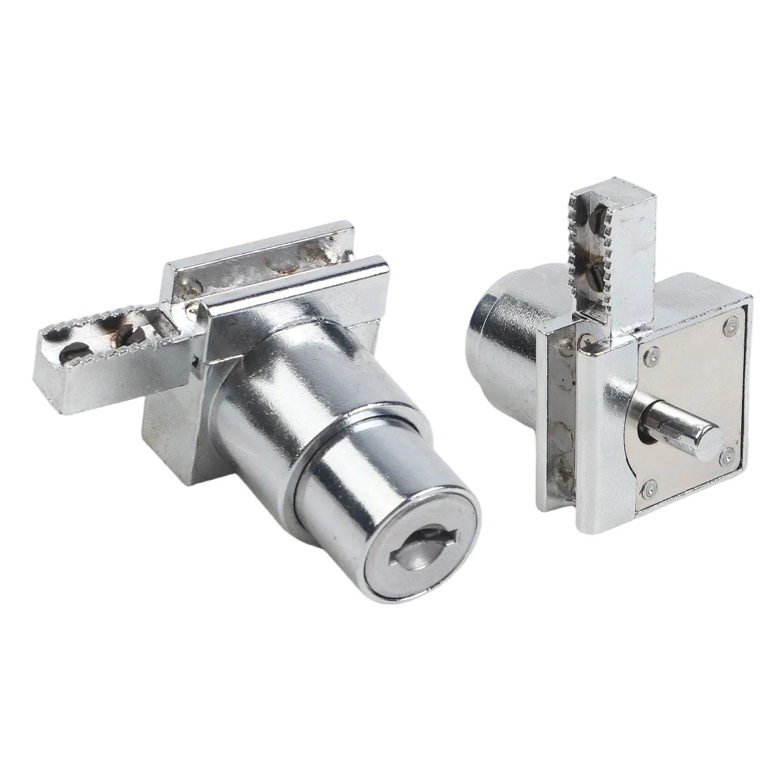 Zinc Alloy Glass Door Lock With Keys For Cabinet Display Showcase Sliding Door Security Lock Fits 5 8mm Glass Panels