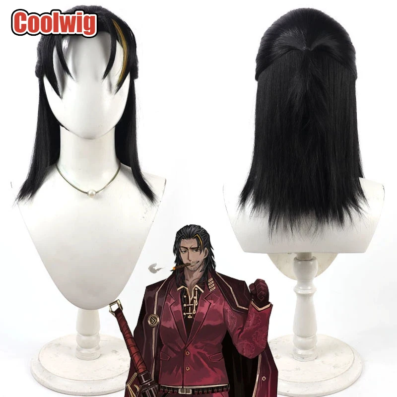 Coolwig Synthetic Hair Lei Heng Cosplay Wigs Limbus Company Lei Heng Halloween Short Black Mixed Brown Cos Wig Heat Resistant