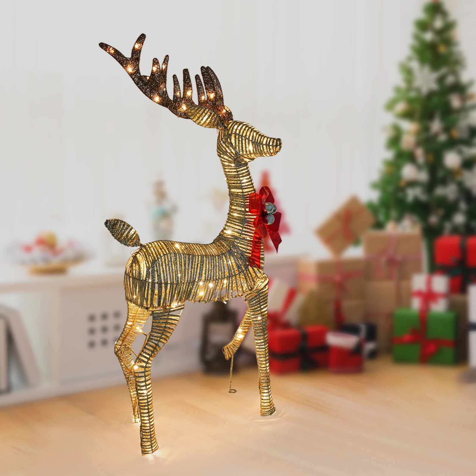 

Iridescent Deer Christmas Decorations Light up Christmas Outdoor Decoration Festive Atmosphere Decor with LED Light