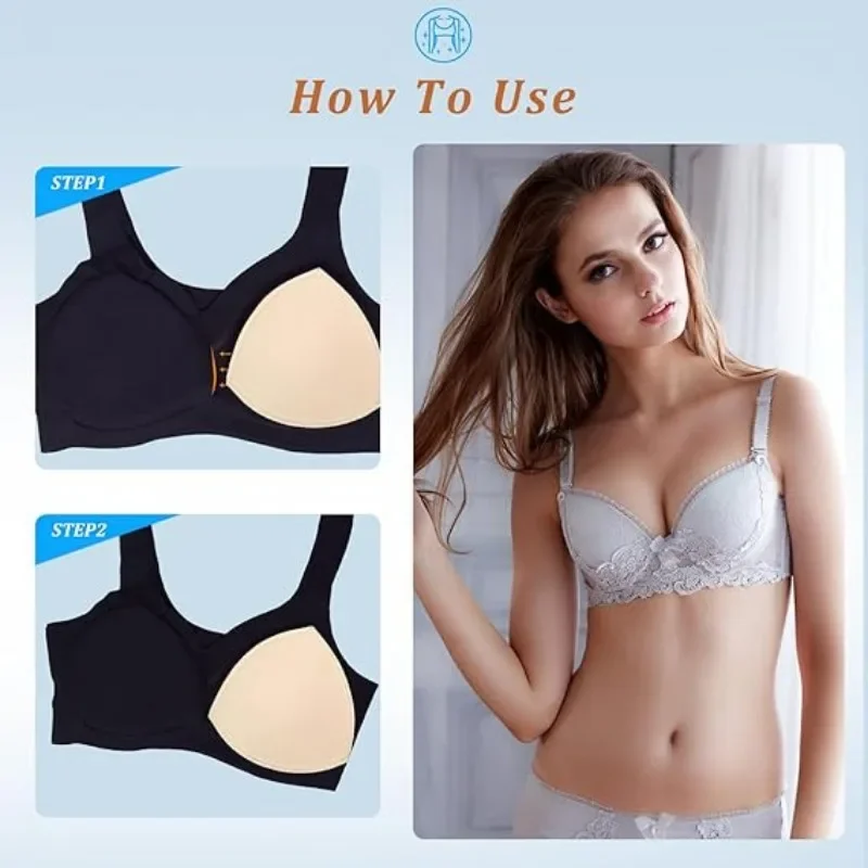 2/20 قطعة مثلث الإسفنج رفع البرازيلي منصات مجموعة النساء غير مرئية إدراج ملابس السباحة بيكيني معززات الثدي منصات كأس الصدر اكسسوارات