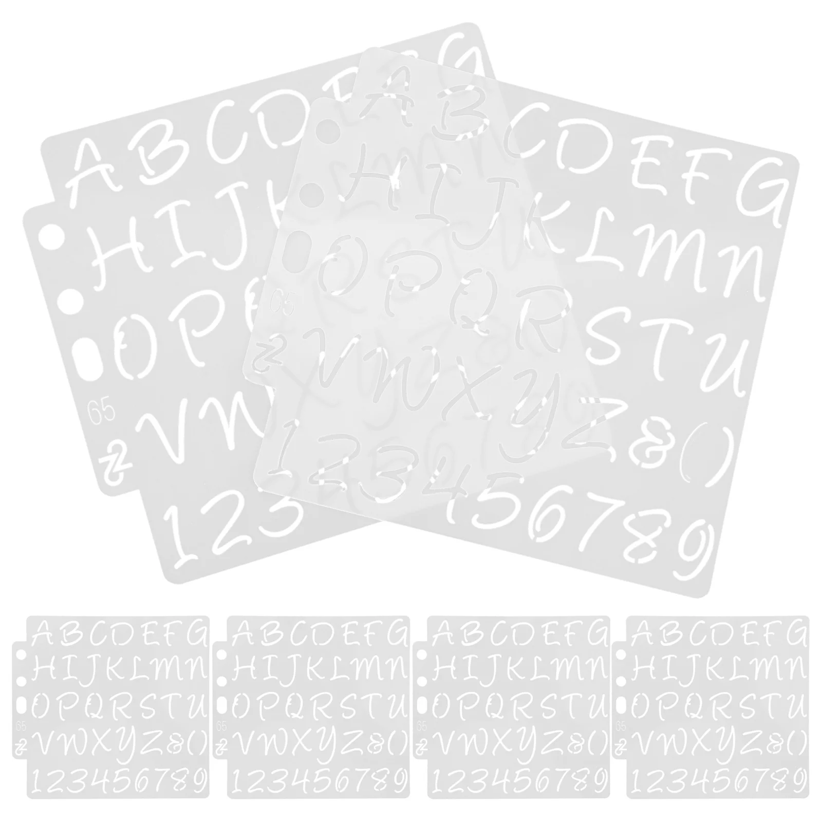 

6Pcs Spray Paint Stencil Letters Numbers Plastic Tracing Templates for DIY Craft Painting Stencils Set Drawing Stencils