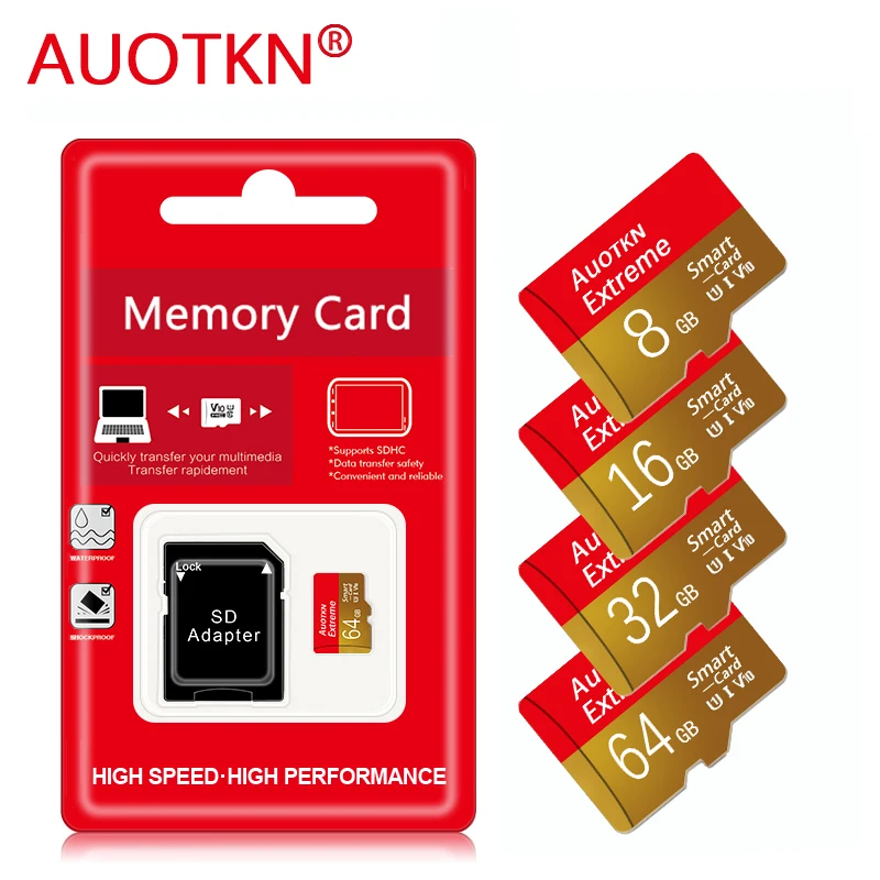 Micro Drive SD Card 64GB 32GB 16GB 8GB High Speed Memory Card Class 10 8 16 32 64gb Flash Card C10 Mini SD TF Card for Cellphone