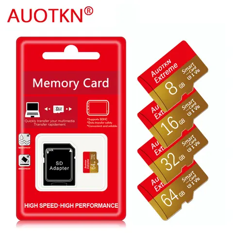 Mikro napęd karta SD 64GB 32GB 16GB 8GB szybka karta pamięci klasa 10 8 16 16 32 64gb karta pamięci C10 Mini karta SD TF do telefonu komórkowego