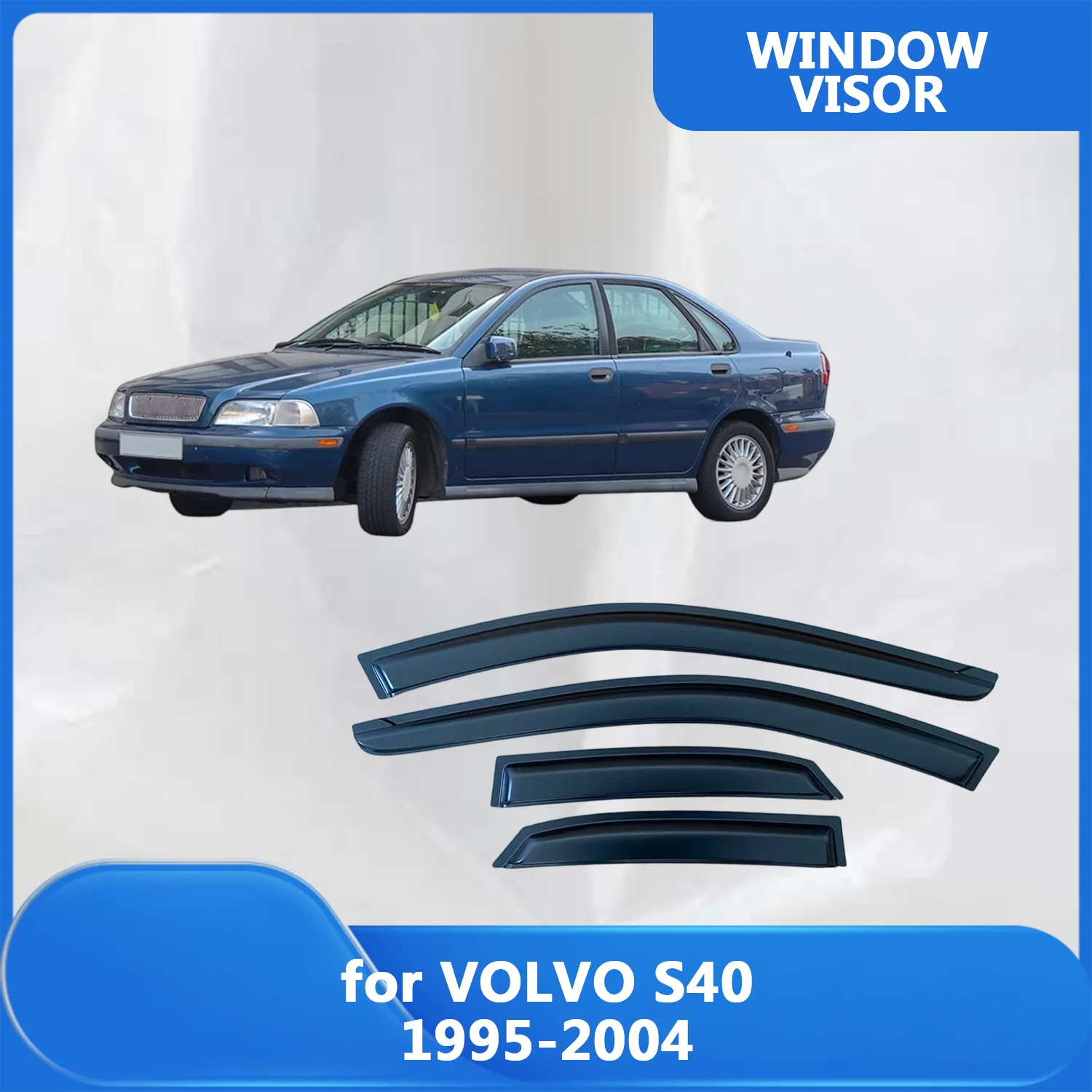 

Window Visor for VOLVO S40 1995-2000 2001 2002 2003 2004 Wind Deflectors Rain Guards Door Visor Vent Shades Ventvisor Exterior