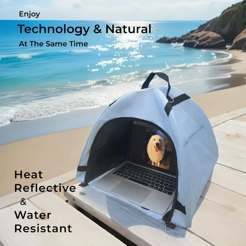 

Laptop Sun Shade Privacy Cover Portable Foldable Laptop Bag Notebook Computer Sunshade for Tourism Beach Outdoor