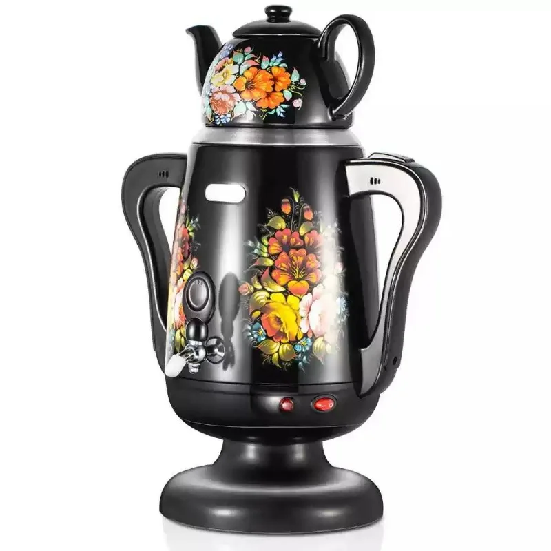 Double Layer Stainless Steel Electric Kettle Long Spout Turkish Tea Pot EU Plug Large Capacity Household