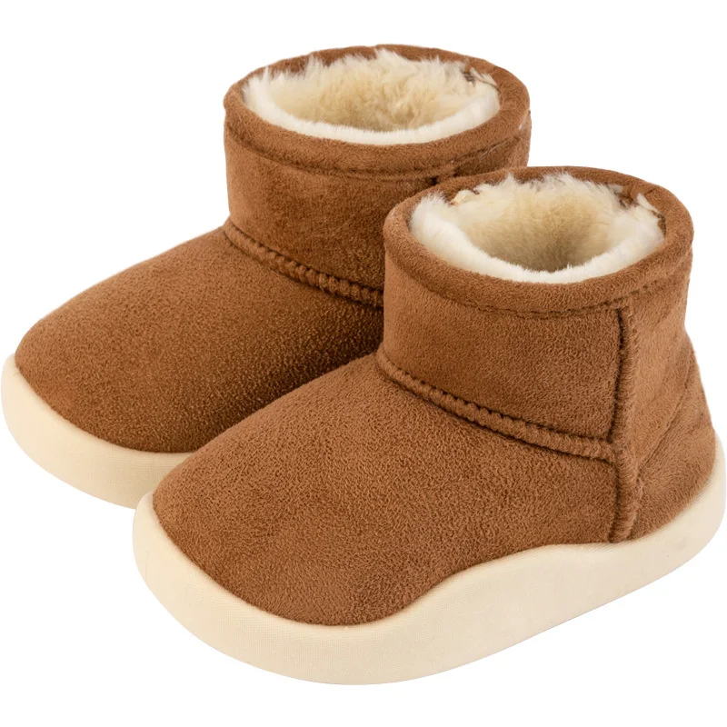 Children\'s Cotton Padded Boots Shoes Winter Baby Short Boots Girls’ Boots Non Slip Boys\' Plush Warm Children\'s Snow Boots