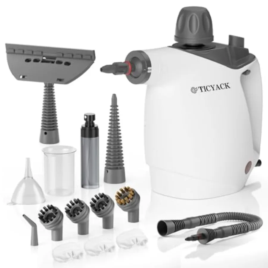 

Handheld Steam Cleaner, Steam Cleaner with 16 PCS Accessory and Safety Lock, 500ML Capacity, Multi-Surface Deep Cleaning for Ho
