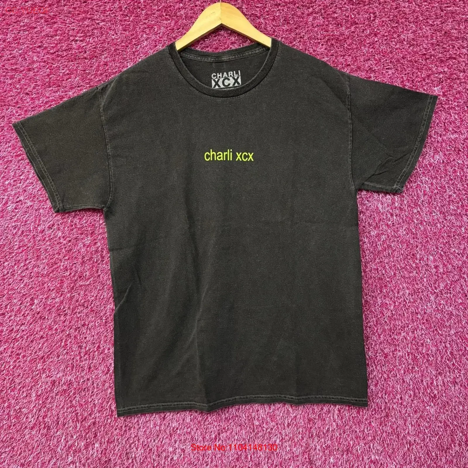 Charli XCX Brat Hyperpop Album T Shirt Medium vintage Washed Casual Top For Everyday Wear Stretched Slightly designer clothes