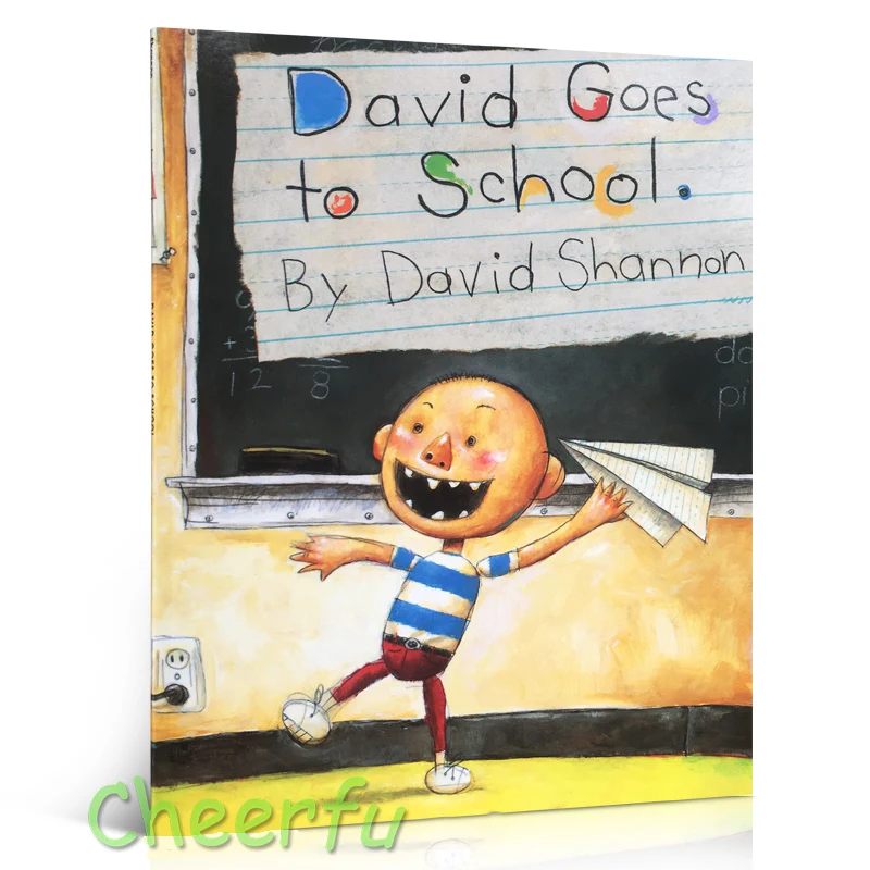 David shannon, não david, david fica em apuros, david vai para a escola cognitiva inglês livros de imagens para crianças crianças história