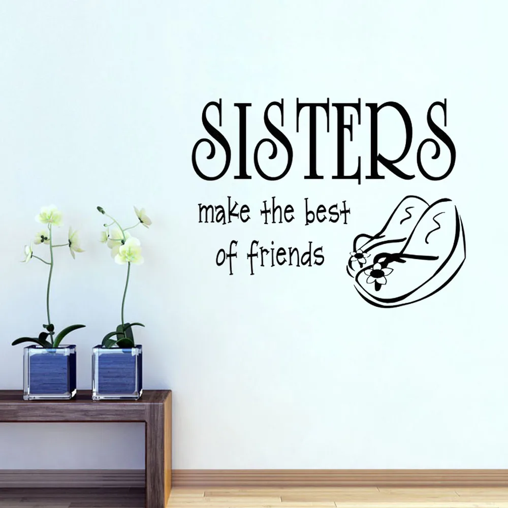 Sisters Wall Sticker Home Art Mural Design Vinyl Kids Nursery Baby Room Decor Wall Decoration