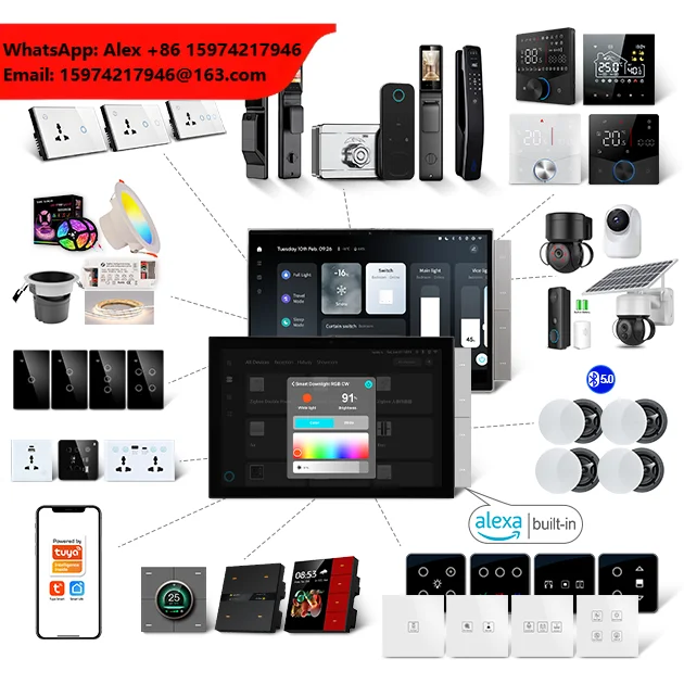 10.1 Inch Touch Screen Tuya Smart Home Gateway Central Control Panel Zigbee Gateway Smart Music Center Panel With Built In Alexa