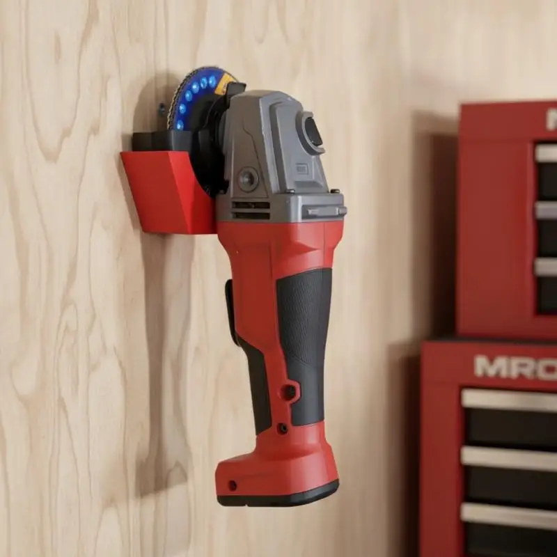 3D Printed Wall Mount Angle Grinder Holder Sturdy ABS Bracket Space Saver Tool Organizer for Garage Workshop DIY Enthusiasts
