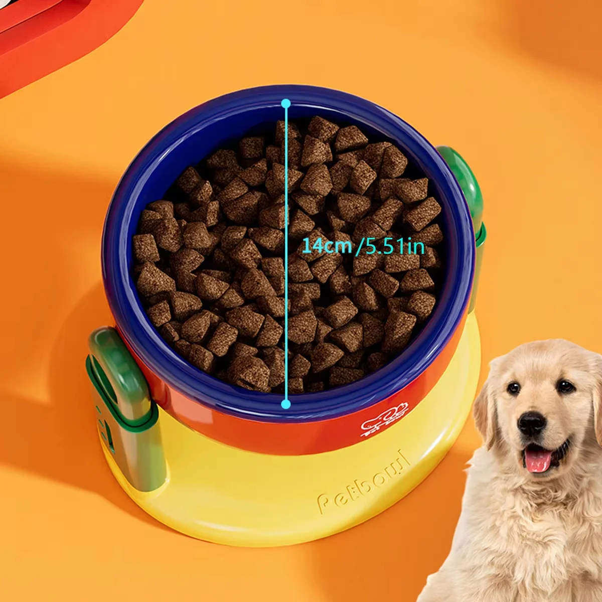 1PC Pet Suction Cup Bowl with 3 Adjustable Height Suitable for Dogs Cats to Protect the Cervical Vertebrae Pet Feeder Water Bowl
