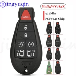 Jingyuqin – clé télécommande 433Mhz, transpondeur PCF7941, pour voiture Chrysler Town Country, Jeep Grand Cherokee, Dodge, caravane, voyage, IYZ-C01C