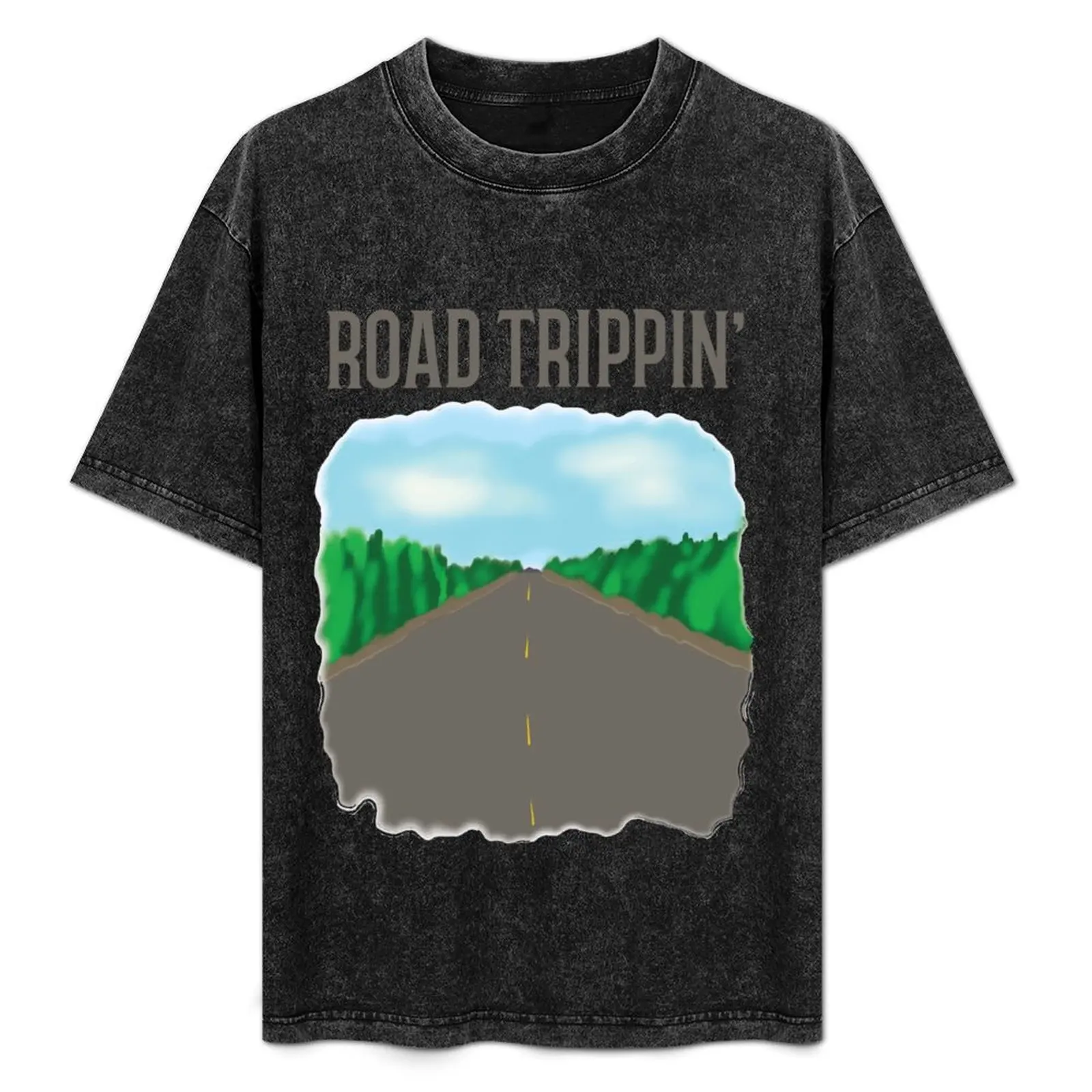 

Road Trippin' T-Shirt Basic Simple Casual Short Sleeve Tee